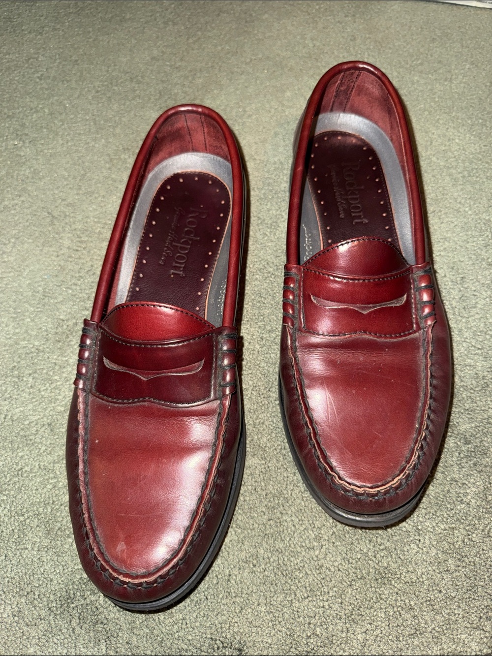 Rockport Men’s Wine Leather Penny Loafers